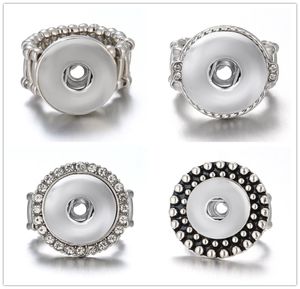 Anneau à pression en métal et argent, 10 pièces, bijoux adaptés à 18mm, gingembre, bouton réglable, 3065640, nouveauté