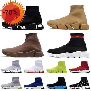 Date 2023 Designer Hommes Femmes Chaussettes Rayées Chaussures Vitesse 2 .0 Homme Grande Taille Nous Royaume-Uni 11 12 13 Bottes De Sports De Plein Air Triple Noir Nude