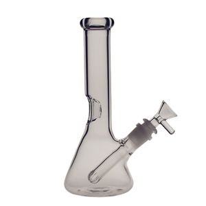 Saml 21 cm de haut bécher bong narguilés mini bongs verre voyage Dab Rig Diffusion percoler joint taille 14,4 mm PG3008