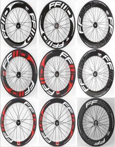 Le plus récent 700C 38506088 mm Bike de vitesse fixe 3K UD 12K Fibre carbone complet Clincher tubulaire Tennessless Jims Carbon Bicycle WheelSet3177394