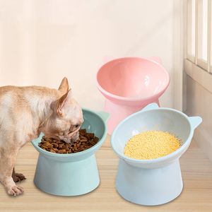 Tazón de gato más nuevo Tazón alto Tazón para perros Protector de gato Food Food Food Water Towl Anti-Tip Binaural Pet alimentando a Cat Pe Pet Tazón