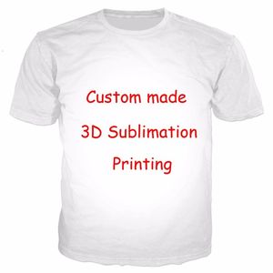 Lo más nuevo, crea tu propio diseño de cliente, cualquier foto, impresión fácil, camiseta DIY, camiseta con sublimación de impresión 3D