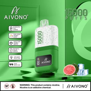 Le plus récent design Al Frank Aivono Magic 15000 Puffs jetables Vape Pod Screen Wapes 20 ml E-Liquide 0/2/3/5% nicotine Cig électronique rechargeable