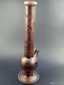 Logo de la roue Bécher en bronze Bang en verre Brûleur à mazout Conduites d'eau Narguilés Free Male-Bowl Dab Rig