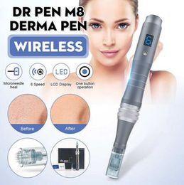 Le plus récent stylo dr M8-W / C 6 vitesses filaire sans fil MTS microneedle fabricant de stylo derma micro aiguilletage système de thérapie dermapen