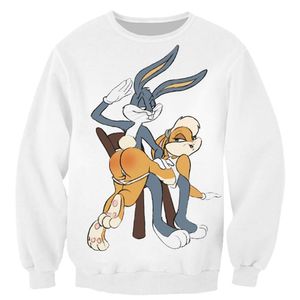 Date Mode Femmes Hommes Bugs Bunny Looney Tunes Drôle 3D Imprimé Casual Sweats À Capuche Tops S --- 5XL B4244Y