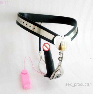 Le plus récent dispositif de chasteté féminine réglable en acier inoxydable avec ceinture de chasteté féminine avec pantalon de chasteté gode vibrant pour femmesFHAP