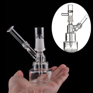 Hitman Glass Bongs Mini Classic Brilliance Cake Recycler Pipe à fumer Tuyaux d'eau à tige basse Narguilé Bubbler avec joint mâle de 14,4 mm