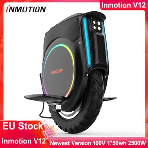 Stock europeo INMOTION V12 monociclo pantalla táctil multifuncional 100V 1750wh versión de alta velocidad y alto Torque rueda eléctrica EUC