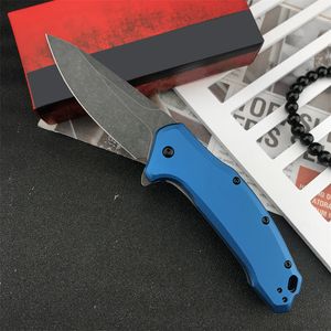 Ligne la plus récente 1776 / 1776NBW Navy Blue Pocket Knife Aluminium Pandage assisté Flipper Pliage Bouteau Baloute Tactical Multifonction Utilitaire EDC Tool 1660 3655