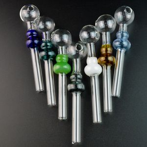 Le plus récent brûleur à huile Pyrex Pipe de verre avec décor de cale de cale-cale Brûleur à huile Pipes de cuillère colorée 5 pouces Brûères à huile à main SW27