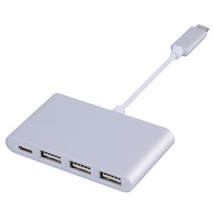 Freeshipping Newest Type C USB-C to 4-Port Hub USB 2.0 Adapter 5GBps For Apple For Macbook Non-interference Design Plug and Play