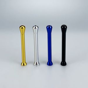 Fumar Colorido Aleación de aluminio Hierba seca Tabaco Especias Miller Snuff Snorter Sniffer Filter Tube Portable Mini Handpipes Diseño innovador Cigarette Holder Pipes