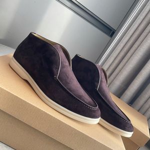 2023 Hombre de invierno Mocasines casuales Pisos anchos LP Zapatilla de deporte Caminata abierta Caminata de verano Zapatos de cubierta Zapatos de gamuza Deportes Oxfords Mocasines Resbalón en loropianas con diseñador 35-46Caja