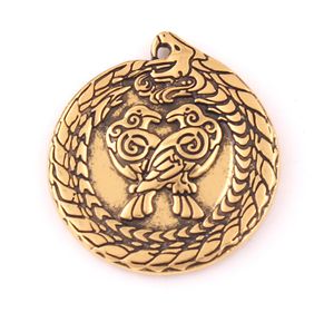 NF0010 Factory Direct S Viking Dragon Amulets antique Nouveau pendentif nordique Round Forme religieuse Charmes européennes femmes Coupl1522962