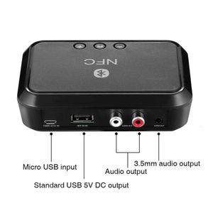 Adaptateur sans fil NFC Bluetooth stéréo 3.5AUX pour voiture, son AUX, récepteur de musique RCA