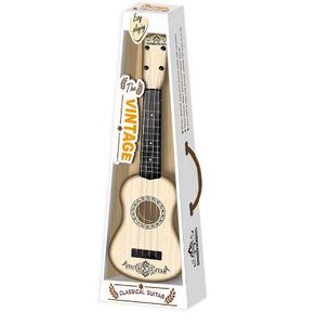 NFSTRIKE, guitarra para niños, tipo ukelele, 4 cuerdas, aprendizaje temprano, instrumentos musicales educativos, juguetes para niños, grano de madera blanco