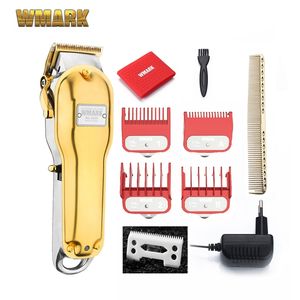 NG- WMARK Cortadora de cabello inalámbrica totalmente metálica Cortadora eléctrica 2500mAh Cortadora Color dorado 220119