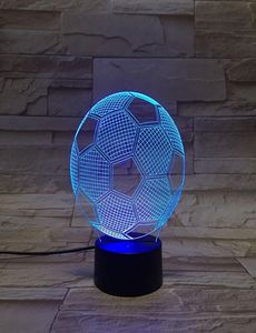 Veilleuse Enfants 3D Lampe LED Football Téléphone Intelligent 16 Couleur Contrôle Veilleuse Chambre Décoration Lampes De Chevet Adolescent Fans Part3287843