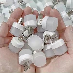 Veilleuses 1-10 pièces Mini USB lumière chaude blanc Protection des yeux livre lecture prise ordinateur Mobile puissance charge lampe à LED