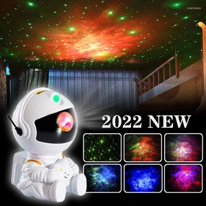 Veilleuses 2022 Projecteur d'astronaute Ciel étoilé Galaxie Étoiles Lampe LED Pour Chambre Décor Décoratif Veilleuse