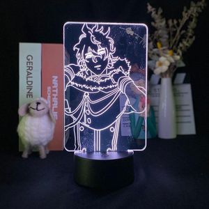 Luces nocturnas acrílicas 3d de Anime japonés, luz nocturna Led para niños, regalo de cumpleaños, luz decorativa para dormitorio, mesita de noche, lámpara de Manga