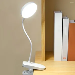 Veilleuses réglables rondes/carrées, lampe de Table LED avec Clip de bureau/monté à Clip/suspendu au mur, cadeau de noël d'anniversaire