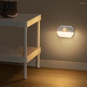 Lumière LED à la batterie de la nuit avec capteur de mouvement Decteur sans fil Stick sans fil sur la lampe pour couloir de salle de bain Closet Chambre