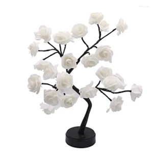 Lumières nocturnes BMDT-24 LED Roses Flower Tree RGB 17 Color Lamp Fay's Light Light Home Party Christmas Wedding Decoration