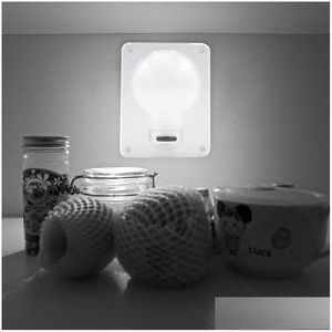 Veilleuses Brelong LED Veilleuse Mti-Fonction Aimant Adsorption Type Placard Armoire Couloir Blanc Alimentation par Batterie Sans Dr Dhbjp