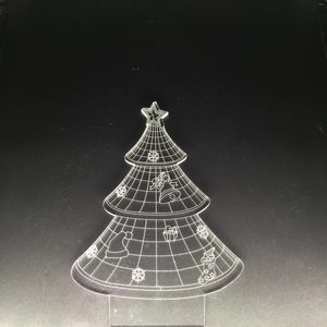 Veilleuses arbre de noël bonhomme de neige père noël décor 3D lampe de Table atmosphère panneau acrylique panneau nouveauté cadeau