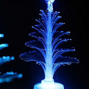 Veilleuses couleur changeante lumière fête arbre de noël lampe à LED décorations de noël maison nouvel an coloré fibre optique lampe à LED YQ240207