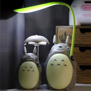 Veilleuses Créatives Veilleuses LED Dessin Animé Totoro Forme Lampes USB Rechargeable Table de Lecture Lampes de Bureau pour Enfants Cadeau Décor À La Maison Nouveauté YQ231127