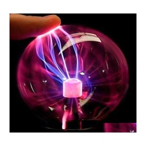 Veilleuses Crystal Plasma Light Ball Boules d'induction électrostatiques LED USB Power Battery Party Décoration Enfants Cadeau Drop Deliv Dh7F3