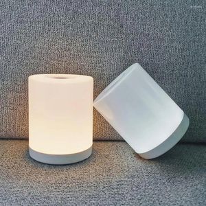 Luces nocturnas regulables para escritorio, lámpara táctil, luz de Control de cabecera, recargable por USB, 3000K/6500K, decoración para sala de estar y estudio