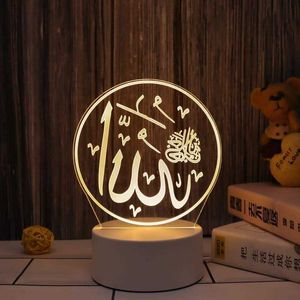 Veilleuses EID Mubarak Décoration 3D Led Night Light USB Power Ramadan Mubarak Musulman Islamique Fête Lampe Ramadan Décorations pour La Maison 2023 P230331