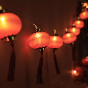 Luces nocturnas borla intermitente linterna roja decoración del hogar 10LED suministros de vacaciones diseño de accesorio de iluminación alegre