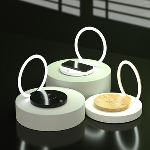 Veilleuses LED lampe de chevet téléphone portable chargeur sans fil salon lumière décorative cadeau romantique type-c allaitement