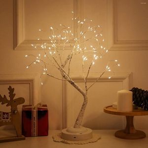 Lights Night LED Birch Tree Light 8 Modes Fairy Lamp USB / Batterre Operated Home Bedroom Wedding Party Christmas Decorative