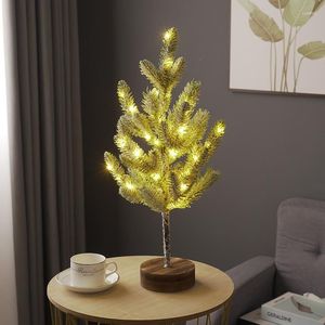 Luces nocturnas LED lámpara de árbol de Navidad mesa bonsái luz DIY decoración de hadas regalo decoración del hogar con pilas