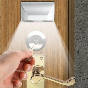 Luces nocturnas Led cerradura de puerta inteligente armario llave inducción pequeña lámpara con Sensor de luz infrarrojo humano decoración Chambre