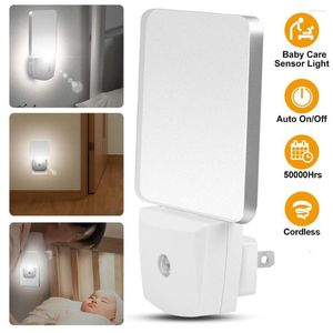 Luces nocturnas LED Light Plug-in Auto Dusk to Dawn Sensor Eye Protective Energy Ahorro para la cocina del pasillo de la guardería del baño del dormitorio
