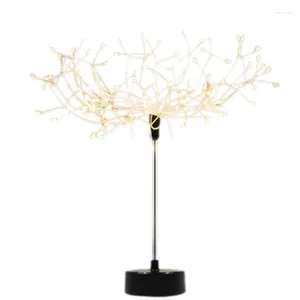 Lumières nocturnes LED LECT USB DÉCORATIVE arbre lampe Garland pour la chambre à la maison décor de Noël table romantique