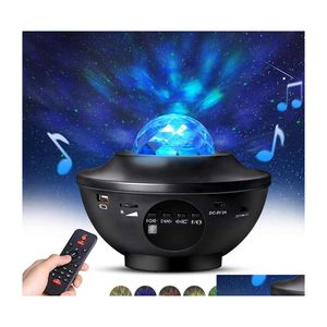 Veilleuses Led Star Projecteur Veilleuse Musique Water Wave Lights Blueteeth Voice Control Player Colorf Gift Drop Delivery Lighting Ot8Ko