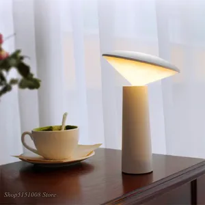 Luces nocturnas, lámparas de mesa LED modernas, regulables, lectura para dormitorio, decoración interior, escritorio, lámpara de noche recargable por USB portátil, accesorios