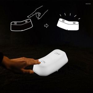 Luces nocturnas MOONBIFFY, interruptor con Sensor de gravedad, luz LED de encendido y apagado ajustable, mesita de noche, escritorio, lámpara de encendido/apagado USB, regalos para el Día de San Valentín para niños