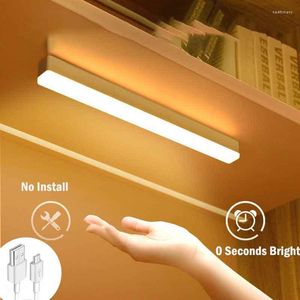 Luzes da noite sensor de movimento luz sem fio led armário lâmpada para cozinha quarto detector gabinete escada backlight