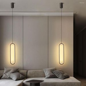 Lumières nocturnes de style nordique pendentif lampe à la maison Living Bedroom Bedside Chandelier suspendu