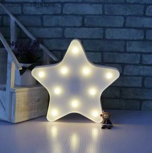 Veilleuses Pentagonal Star lampe de nuit décorative nordique vent tenture murale Q231114