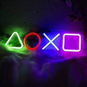 Luces de noche personalizadas Led Neon Night Lights Signs para la decoración de la pared del dormitorio con USB Powered Dimmable Playstation GamingJ230225